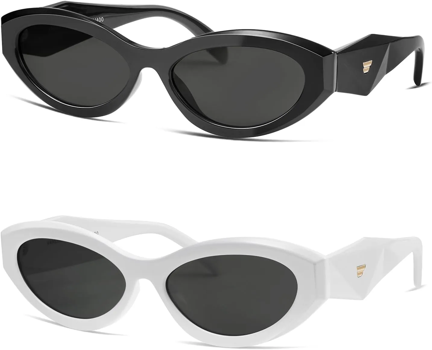 VANLINKER Trendy Small Polarized Cat Eye Sunglasses for Women Thick Oval Shades VL9777
