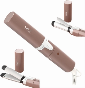 VAV 2 in 1 Mini Flat Iron 1 Inch Ceramic Small Hair Straightener and Curler,Curling Iron for Short Hair,Curls Bangs,Dual Voltage Curling Wand for Travel