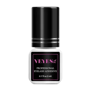 VEYES INC Eyelash Extension Glue - Extra Strong Professional Lash Glue 5ml | 1 Sec Drying time | Retention - 8 Weeks | Black Adhesive for Semi-Permanent Extensions Salon Use for Lash Tech