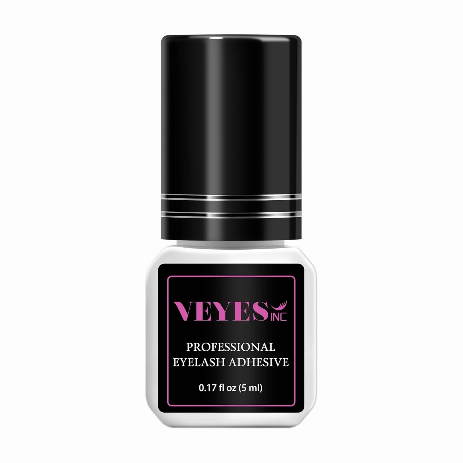 VEYES INC Eyelash Extension Glue - Extra Strong Professional Lash Glue 5ml | 1 Sec Drying time | Retention - 8 Weeks | Black Adhesive for Semi-Permanent Extensions Salon Use for Lash Tech