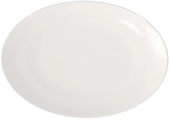 Villeroy & Boch For Me Oval Platter, 16 in, Premium Porcelain, White