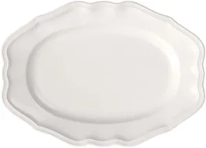 Villeroy & Boch Manoir Oval Platter, Premium Porcelain, Made in Germany, 14.5 x 10.25 in, White