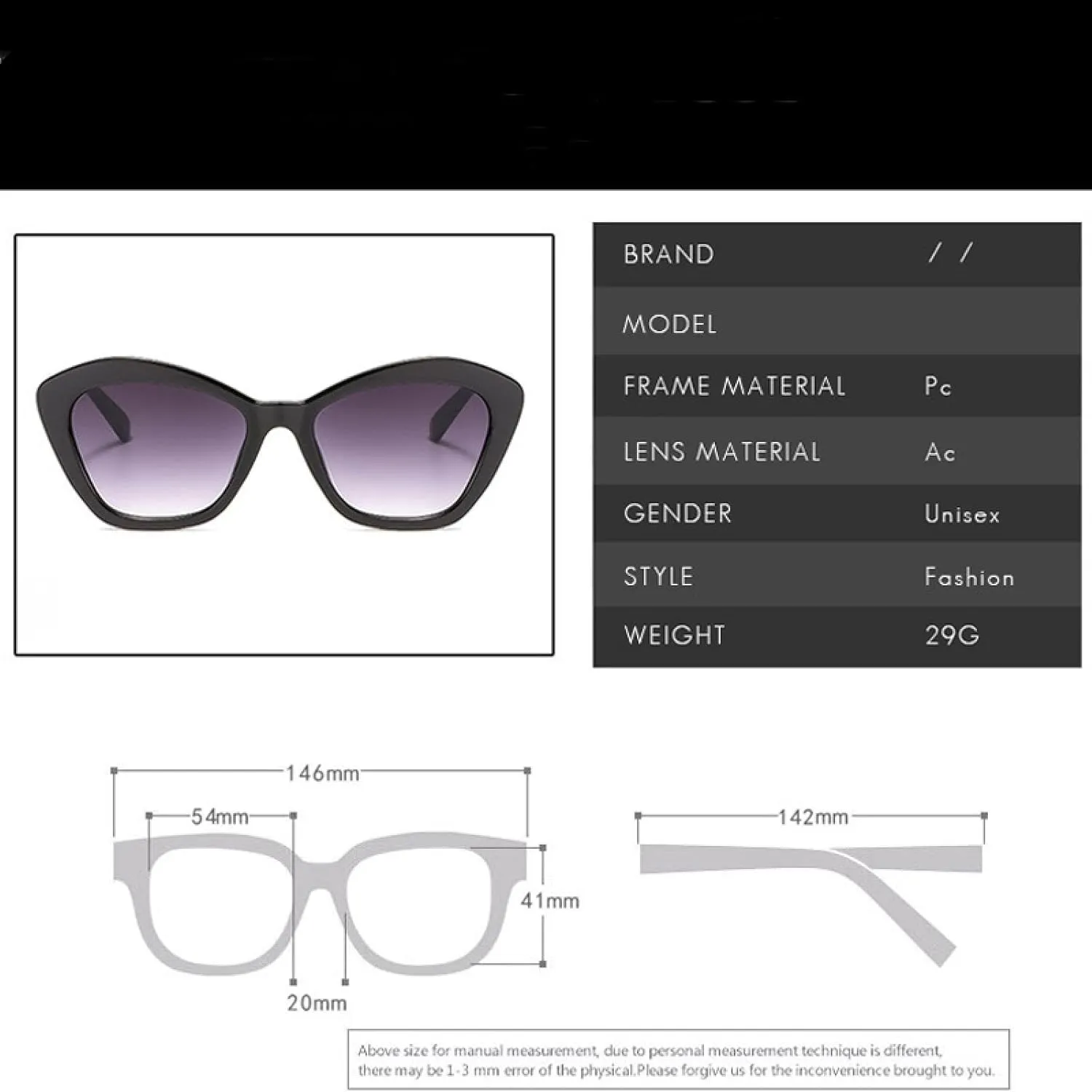 Vintage Cat Eye Fashion Small Frame Sun Glasses Luxury Outdoor Driving Shades Uv400