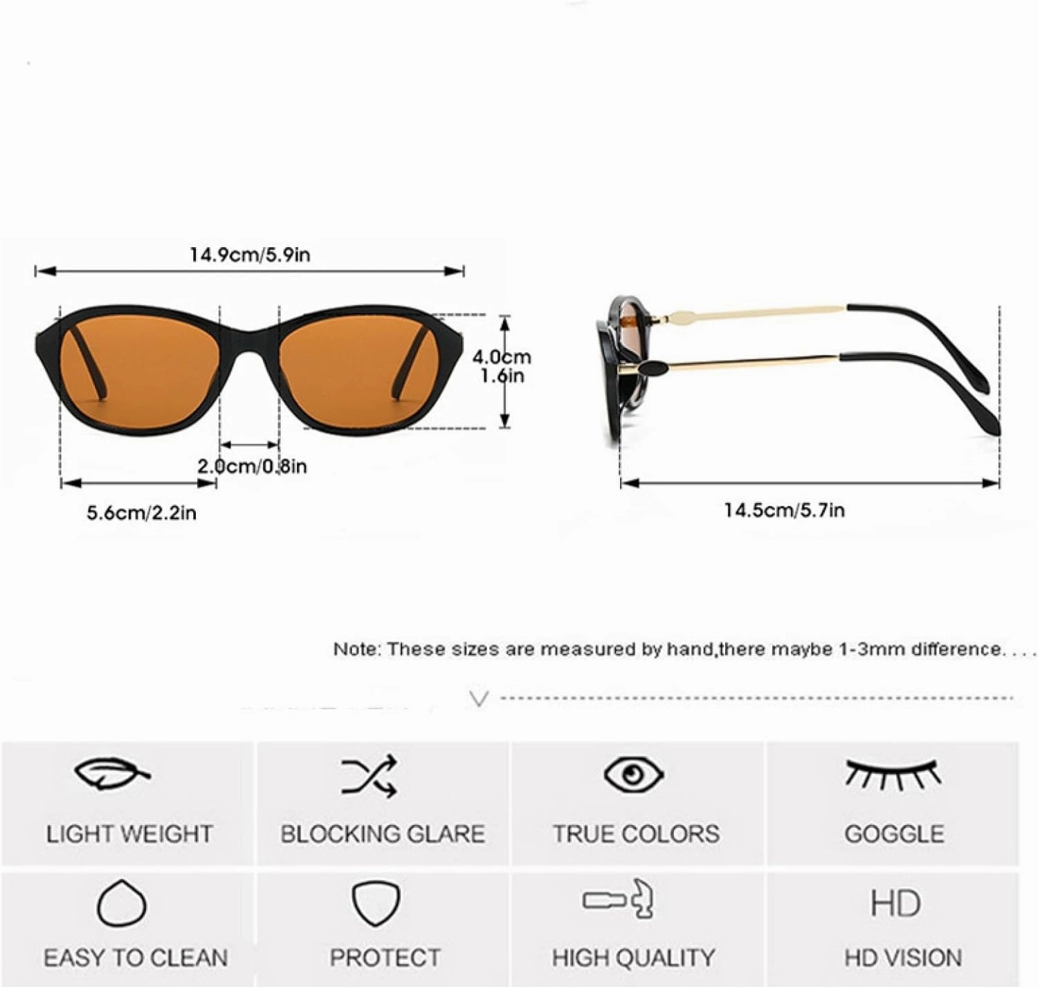 Vintage Sunglasses Women Fashion Shades Uv400 Oval Leopard Men Punk Sun Glasses