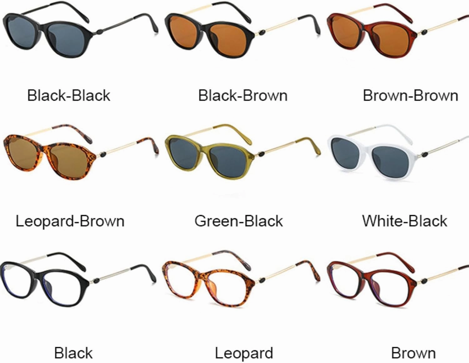 Vintage Sunglasses Women Fashion Shades Uv400 Oval Leopard Men Punk Sun Glasses