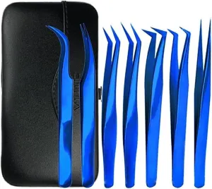 Volume Eyelashes Tweezers Stainless Steel superhard Tweezers High Precision Anti-static tweezers Eyelash Extensions custom (D)