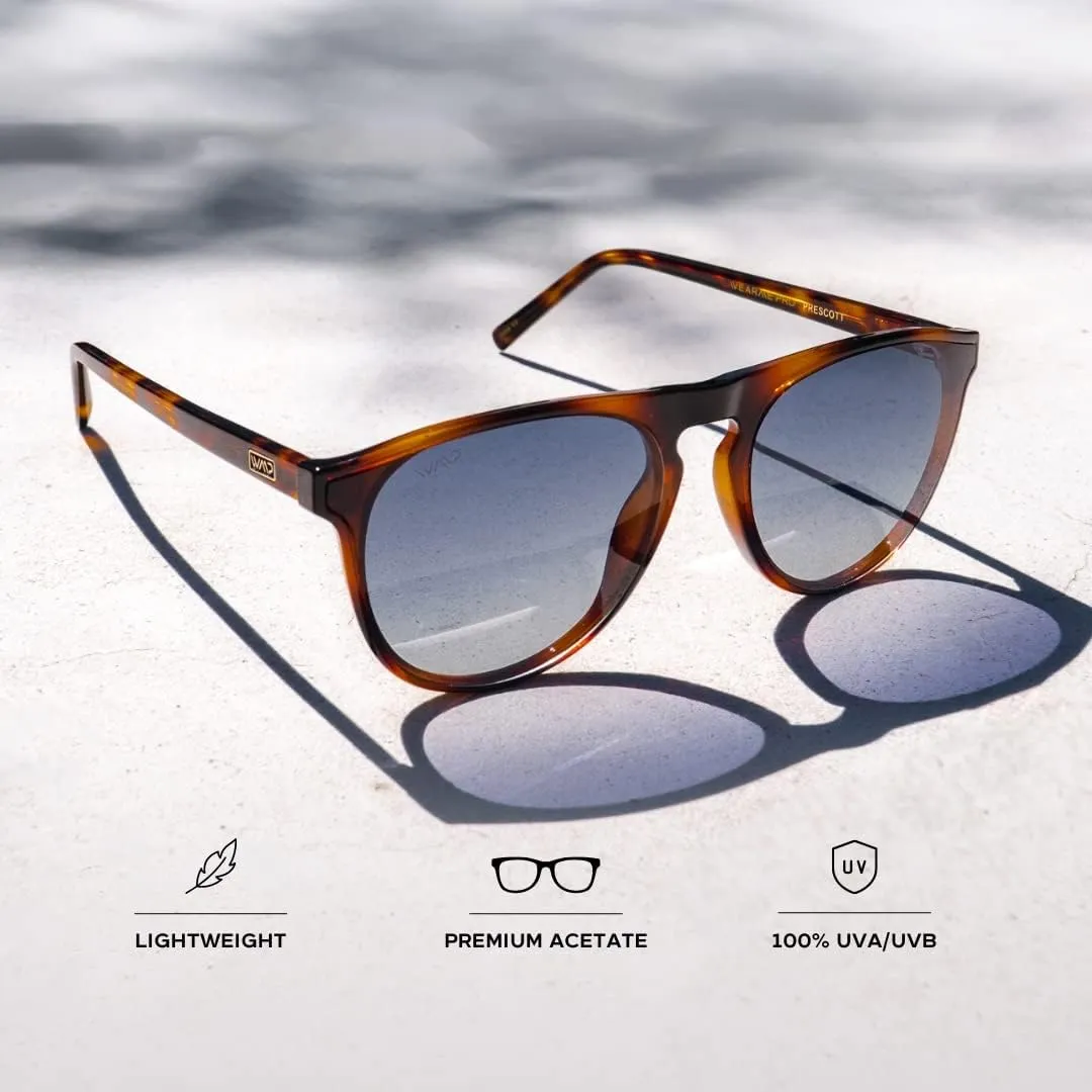 WearMe Pro Large Modern One Bridge Round Sunglasses