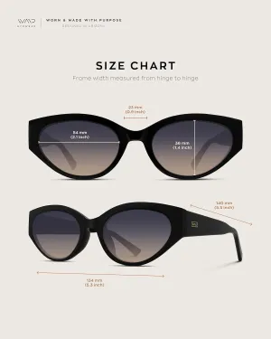 WearMe Pro Women's Oval Cat Eye Sunglasses, Vintage Slim Frame, Gradient UV Protection Lenses