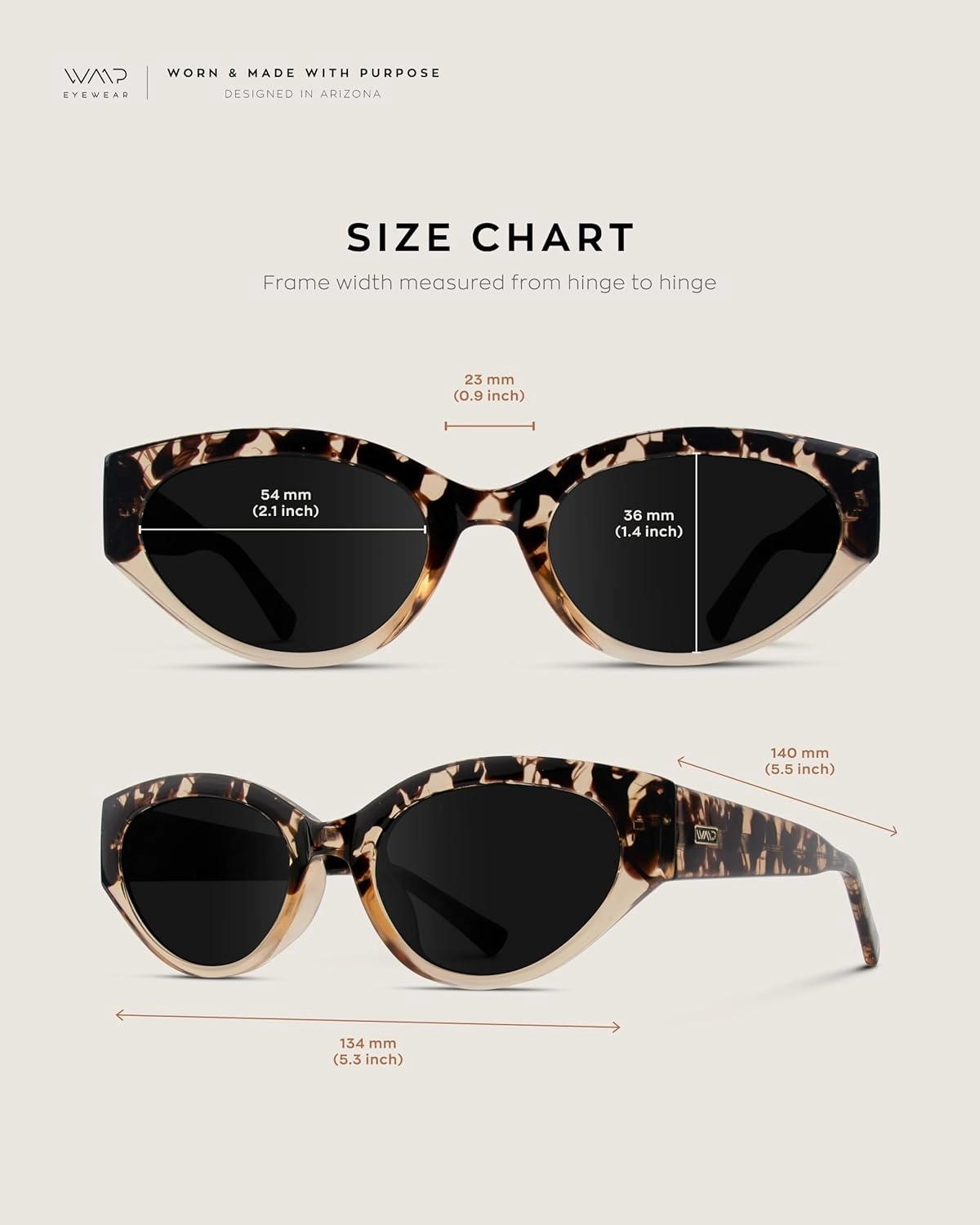 WearMe Pro Women's Oval Cat Eye Sunglasses, Vintage Slim Frame, Gradient UV Protection Lenses