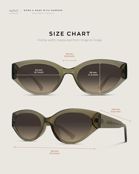WearMe Pro Women's Oval Cat Eye Sunglasses, Vintage Slim Frame, Gradient UV Protection Lenses