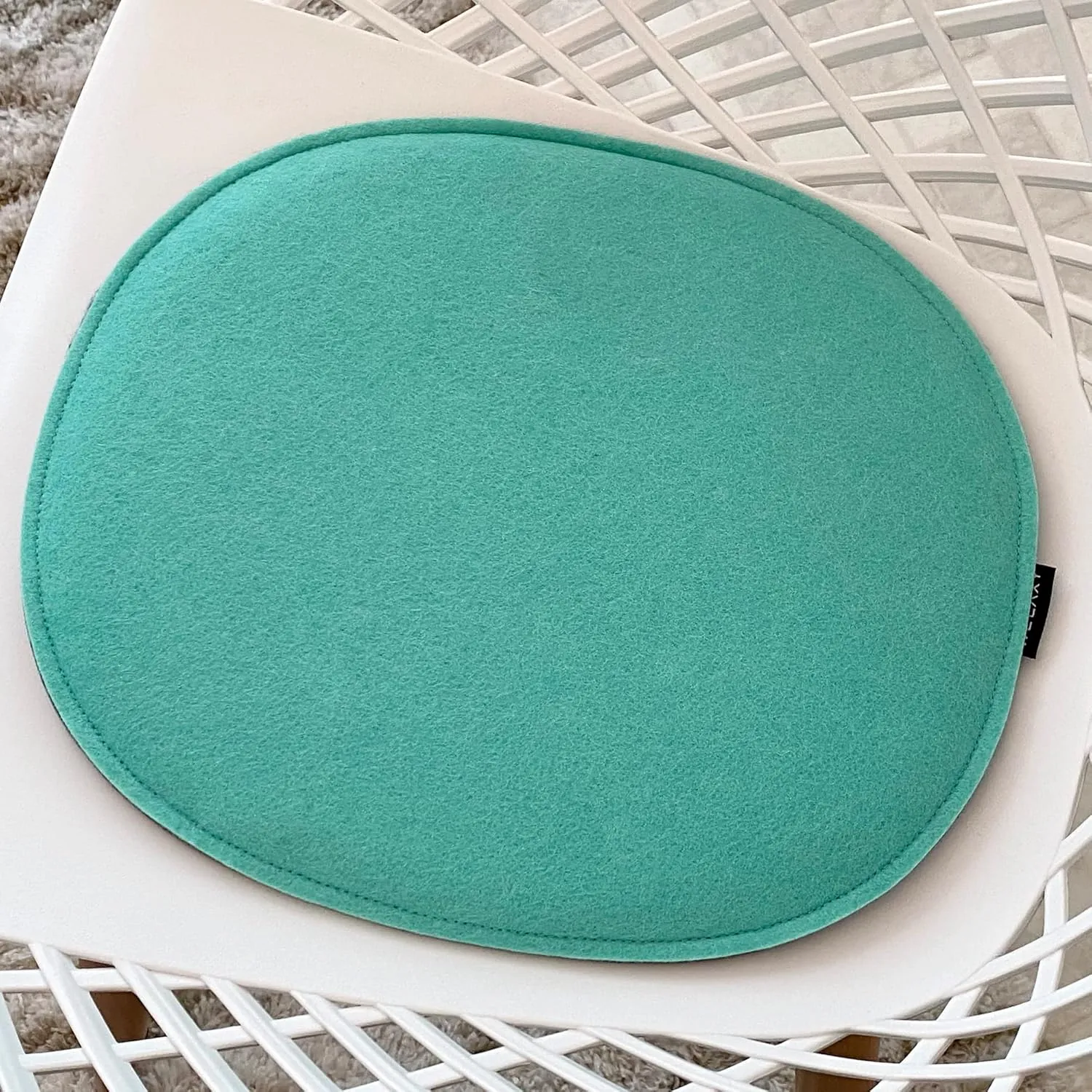 Welaxy Felt Chair Pads seat Cushion DSW Plastic Chairs Pads 2-Piece Oval Shape Easter Spring Gifts Resolution (Mint Green   Gray)