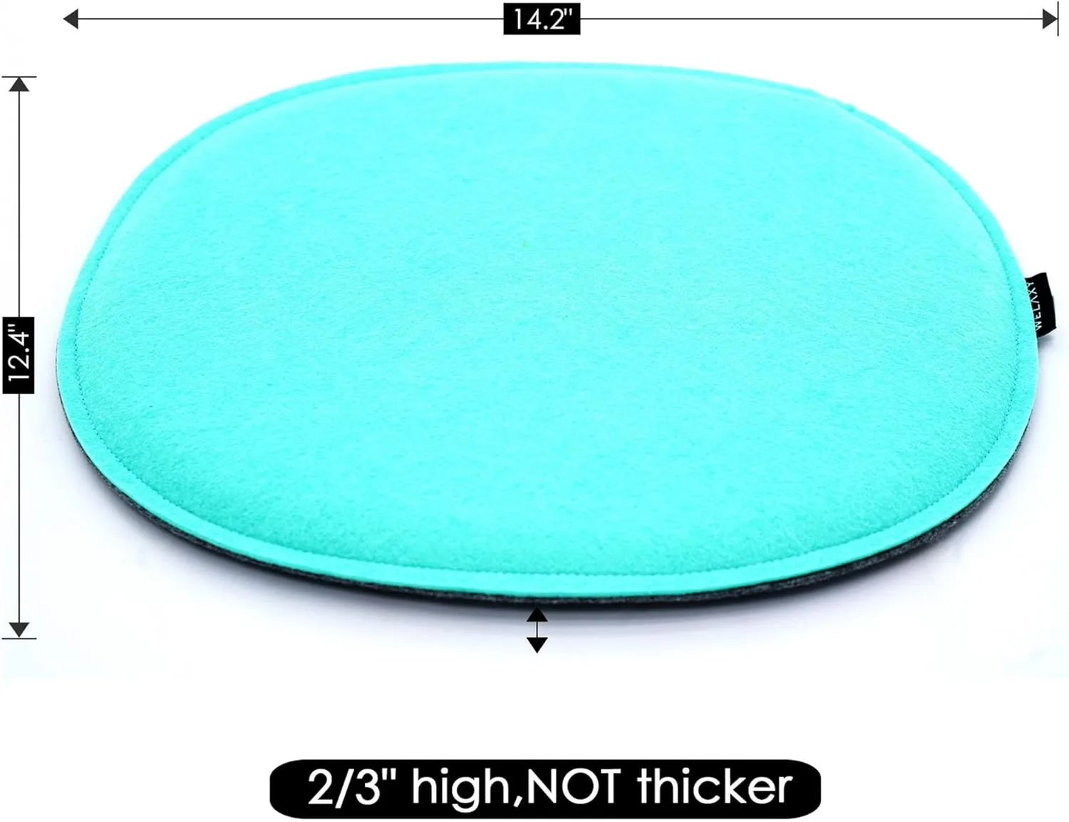 Welaxy Felt Chair Pads seat Cushion DSW Plastic Chairs Pads 2-Piece Oval Shape Easter Spring Gifts Resolution (Mint Green   Gray)