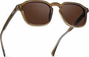 WMP Eyewear - Men's Polarized Square Sunglasses, Wide Fit: Modern Retro Style with Unique Color Combos
