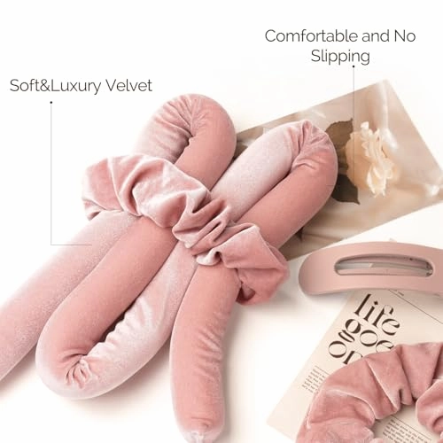 Yanibest Heatless Hair Curler to Sleep in, Overnight curl headband, No Heat Hair Curler Set with Hair Clip Scrunchies for Styling