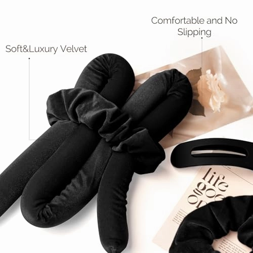 Yanibest Heatless Hair Curler to Sleep in, Overnight curl headband, No Heat Hair Curler Set with Hair Clip Scrunchies for Styling