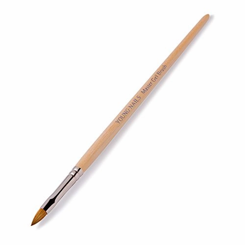 Young Nails Master Gel Sculptor - Standard Size Oval Brush for Gel Application & Precision, French Tips, Natural Hair Bristles, Nail Brushes for Acrylic Application, Nail Art and Gel Nails