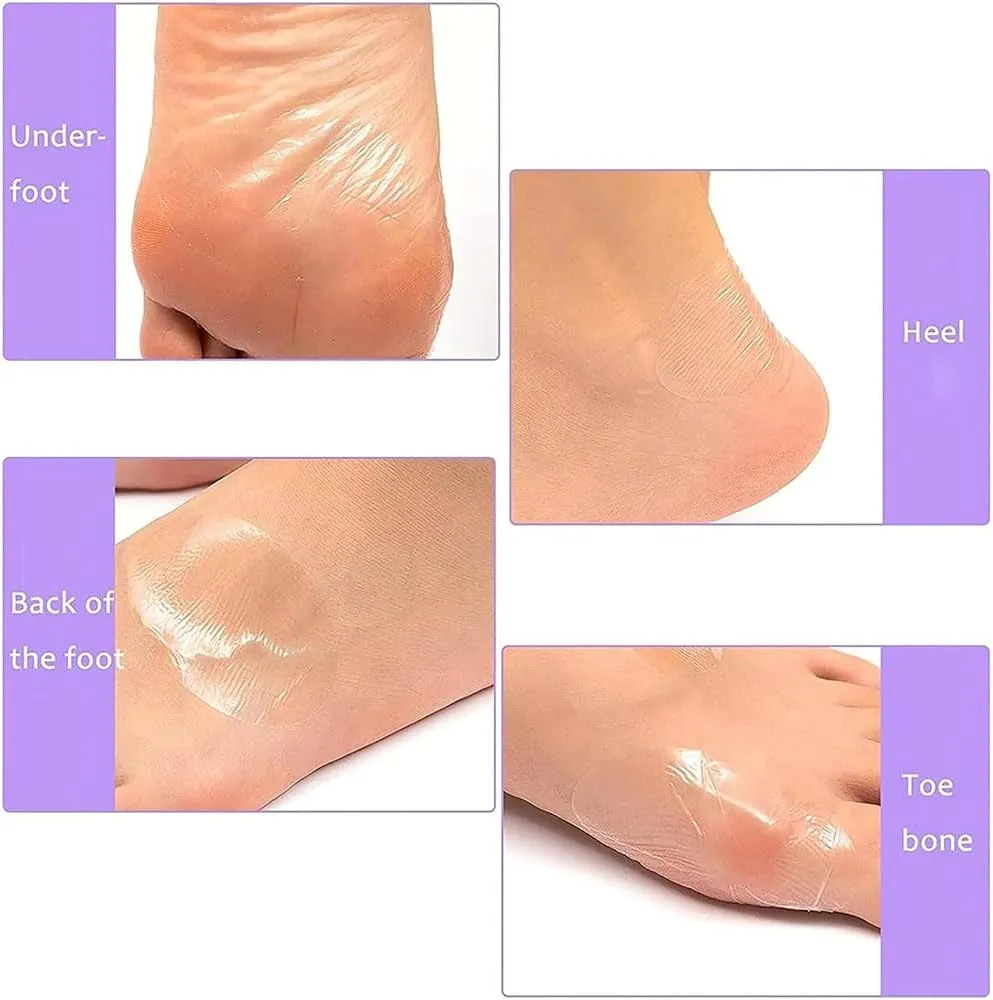 Zealburst Self Adhesive Invisible Heel Anti-Wear Sticker, 30/50/100Pcs Waterproof Anti Wear Double-Sided Foot Rubbing, No Displacement Heel Protector Sticker, Anti Wear Foot Cushion (100Pcs)