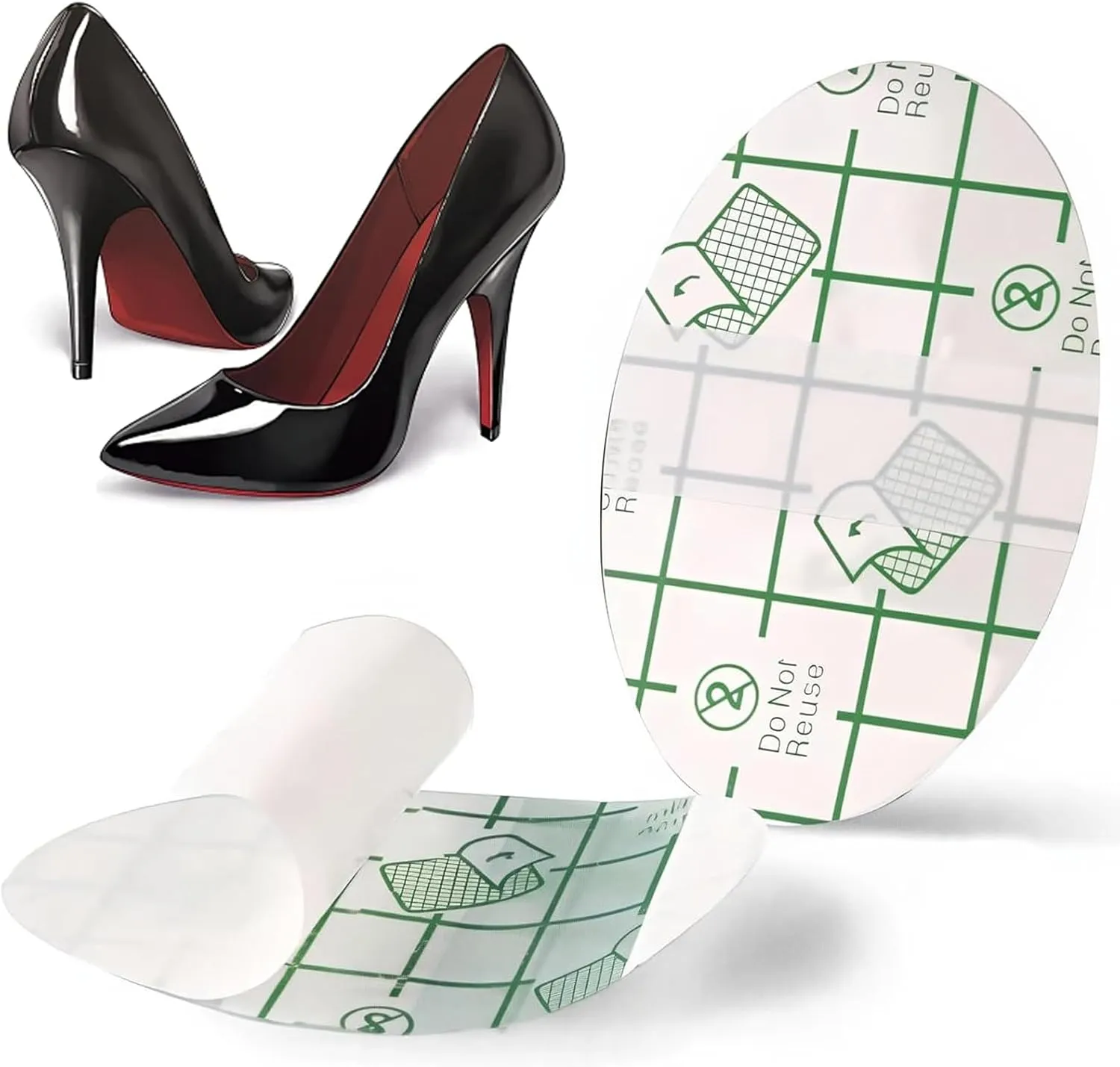 Zealburst Self Adhesive Invisible Heel Anti-Wear Sticker, 30/50/100Pcs Waterproof Anti Wear Double-Sided Foot Rubbing, No Displacement Heel Protector Sticker, Anti Wear Foot Cushion (100Pcs)